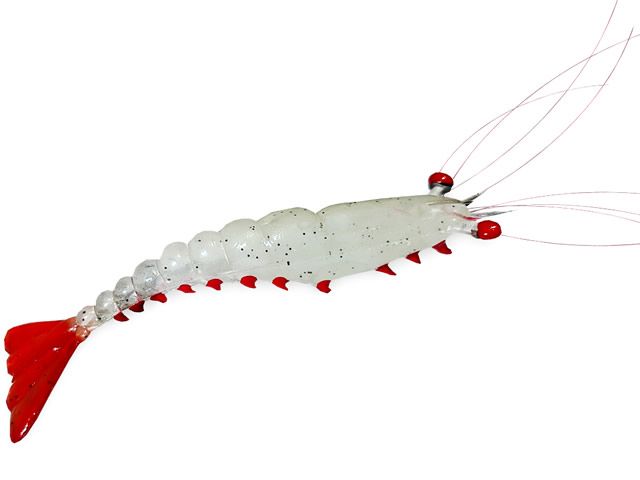 Isca Soft Maré Camarão Articulado 8 Barbas P - 7cm 3gr