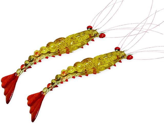 Isca Soft Maré Camarão Articulado 8 Barbas M - 9cm 6gr