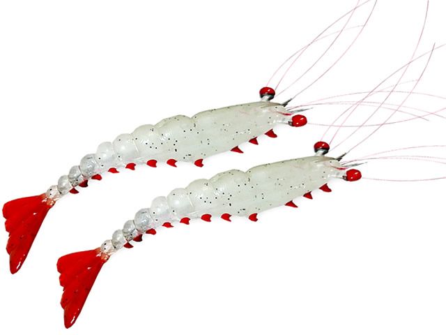 Isca Soft Maré Camarão Articulado 8 Barbas M - 9cm 6gr