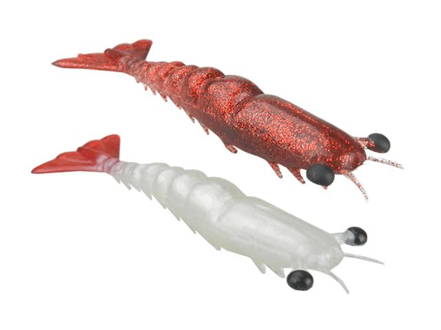 Camarão Mare Articulado Flexível Rabo Vermelho M - 9cm 2UN