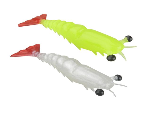 Camarão Mare Articulado Flexível Rabo Vermelho G - 11cm  2UN