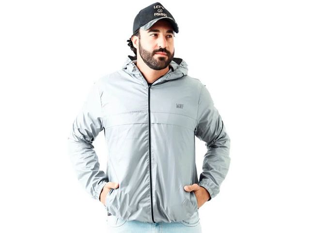 Jaqueta Corta Vento Mar Negro Masculino 30160 Wind Protection - Cinza