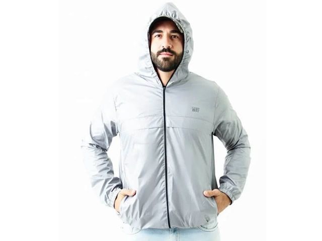 Jaqueta Corta Vento Mar Negro Masculino 30160 Wind Protection - Cinza