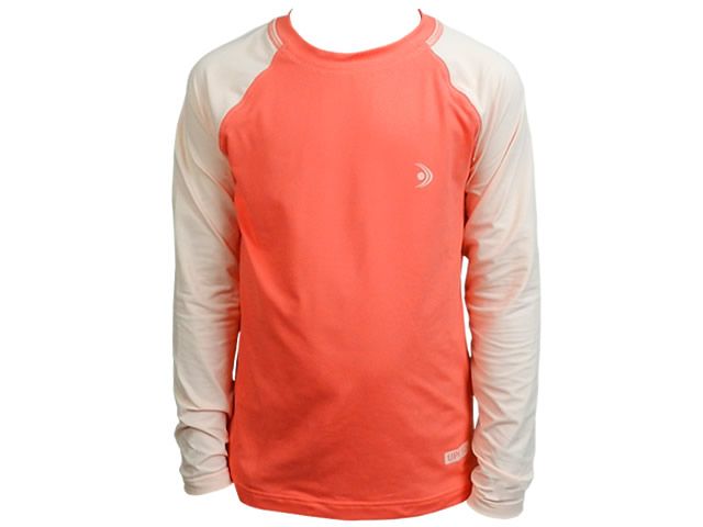 Camiseta Infantil Fishing Co ML Bicolor Ref. 1230 - Rosa Geranjum + Tule UFP50+