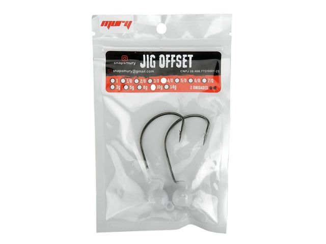 Anzol Jig Head Offset Mury 2UN - Branco