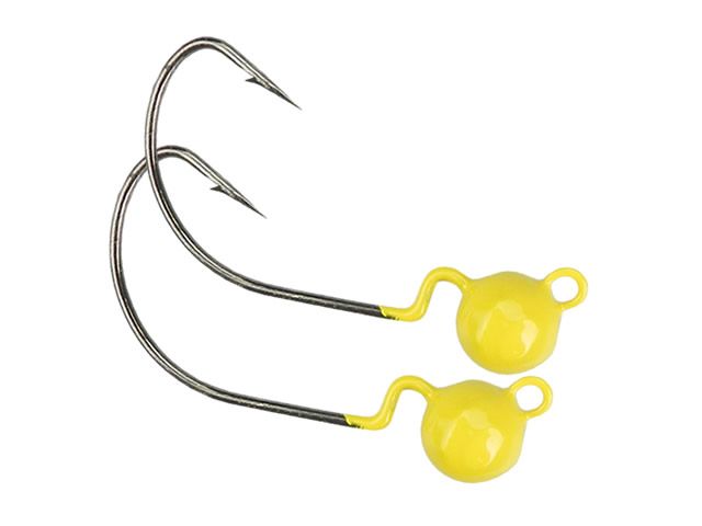 Anzol Jig Head Offset Mury 2UN - Amarelo