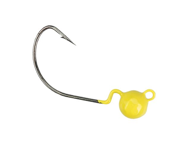Anzol Jig Head Offset Mury 2UN - Amarelo