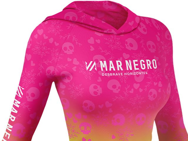 Camiseta Feminina Mar Negro 49428 - Sublimada Caveira