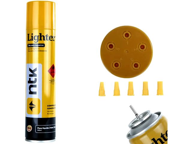 Cartucho de Gás para Isqueiros Lighter Gás Nautika NTK - 300ML