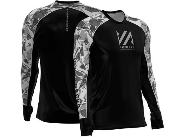 Camiseta Mar Negro Premium Flex 30201 - Camo Black