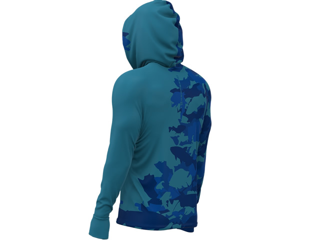 Camiseta Mar Negro 30200 X-Protection 360 Sublimada - Blue Rio