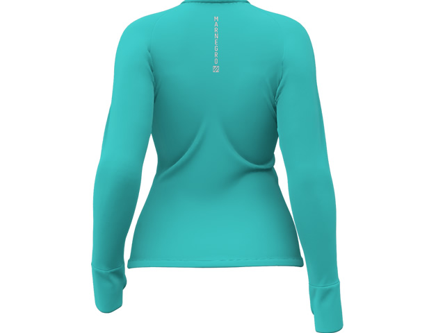 Camiseta Feminina Slim em Poliamida Mar Negro 49272 - Azul Bebê