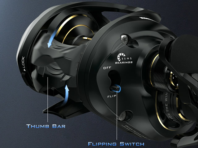 Carretilha Kastking MegaJaws Elite - Black