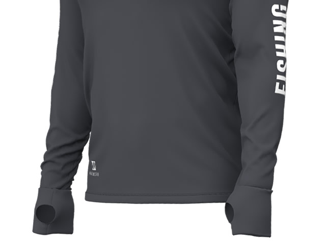 Camiseta Poliamida X Protection 360 Mar Negro Peacock Bass - Chumbo