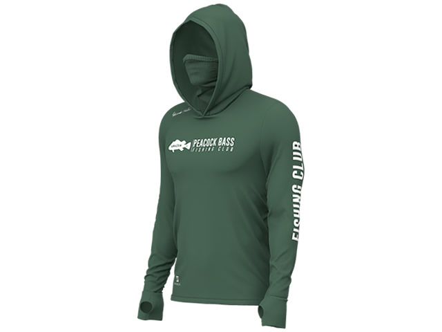 Camiseta Poliamida X Protection 360 Mar Negro Peacock Bass - Verde Musgo