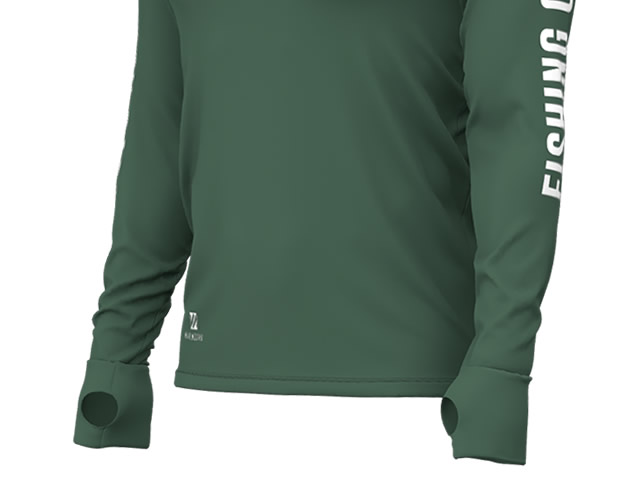 Camiseta Poliamida X Protection 360 Mar Negro Peacock Bass - Verde Musgo