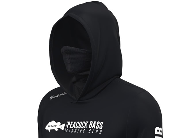 Camiseta Poliamida X Protection 360 Mar Negro Peacock Bass - Preto