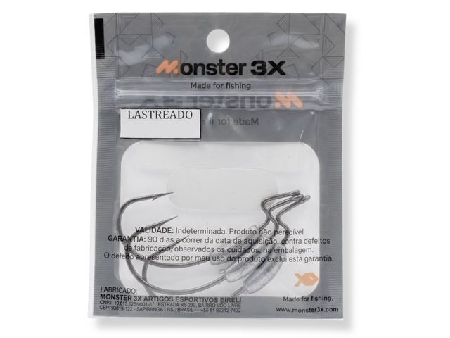 Anzol Offset Lastreado Monster M3X PRO - 3un