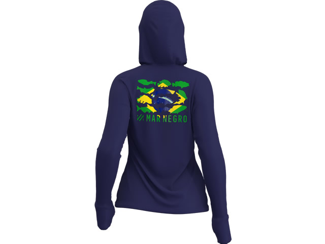 Camiseta Feminina Mar Negro X-Protection 49431 - Marinho