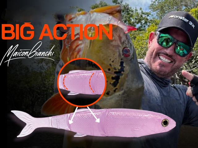 Isca Soft Monster 3X Big Action Shad - By Maicon Bianchi