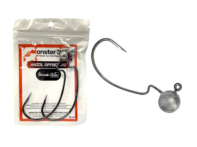 Anzol Jig Head Offset Monster M3X Pro - 2UN