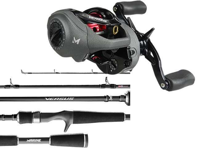 Kit Marine Sports Carretilha Versus 8000 GTS + Vara Versus 561MHF 12-25Lb