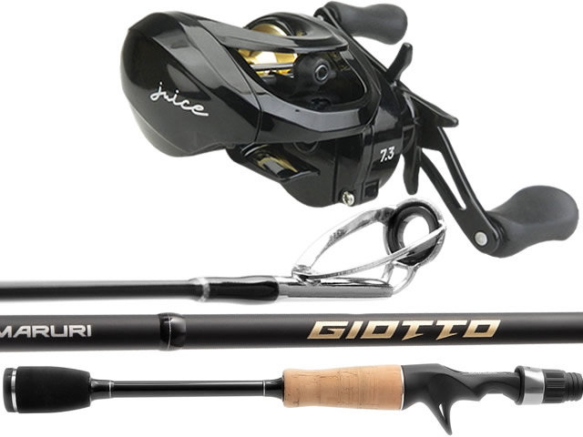 Carretilha Maruri Juice JU7 Black + Vara  Maruri Giotto 17Lb