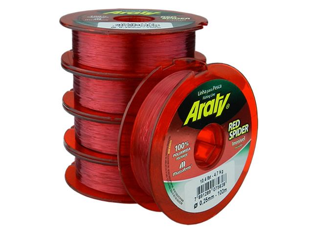 Linha Monofilamento Araty Red Spider 0,40MM 23,8LB 100M