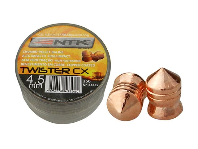 Chumbinho Nautika Twister CX 4,5mm - 250un