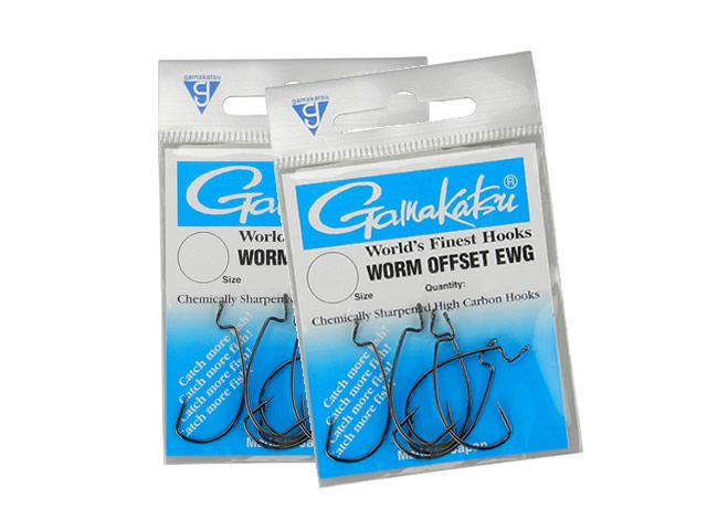 Anzol Gamakatsu Worm Offset EWG Black