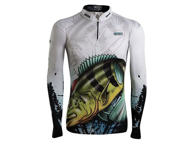 Camiseta BRK Gola Extreme Fish Tucunaré Azul 2.0 com FPU 50+