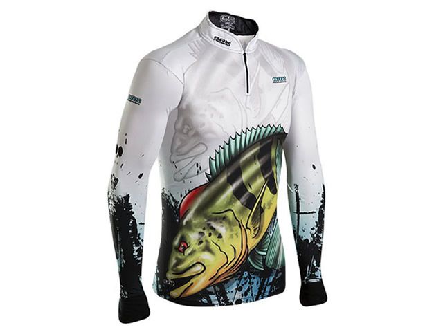 Camiseta BRK Gola Extreme Fish Tucunaré Azul 2.0 com FPU 50+