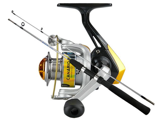 Kit Molinete Albatroz Canário 100 Dourado + Vara Albatroz Kara 1502 8-16lb 5`0 (1,50m) - Molinete