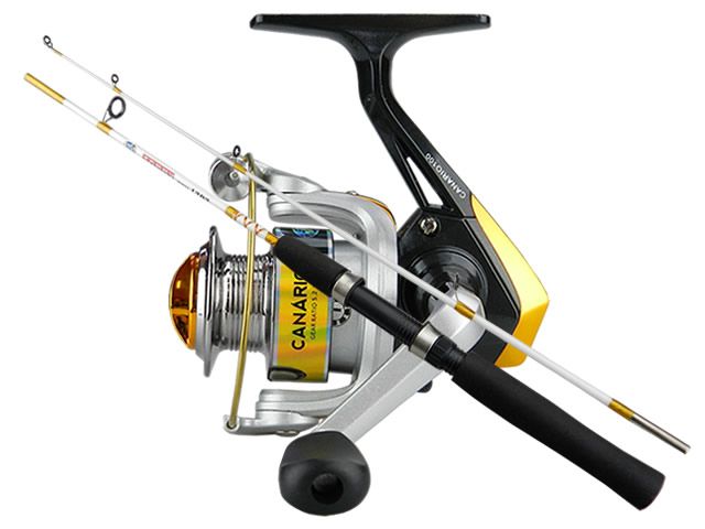 Kit Molinete Albatroz Canário 100 Dourado + Vara Albatroz Sammy 1502 04-12lb (1,50m) - Molinete