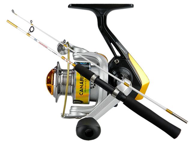 Kit Molinete Albatroz Canário 100 Dourado + Vara Albatroz Sammy 1202 04-12lb (1,20m) - Molinete