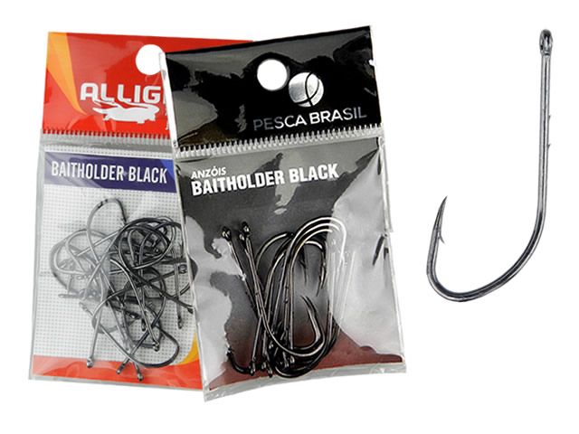 Anzol Baitholder Alligator Cardume - Black