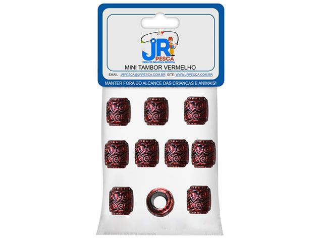 Miçanga Mini Tambor Jr Pesca Vermelho - 511