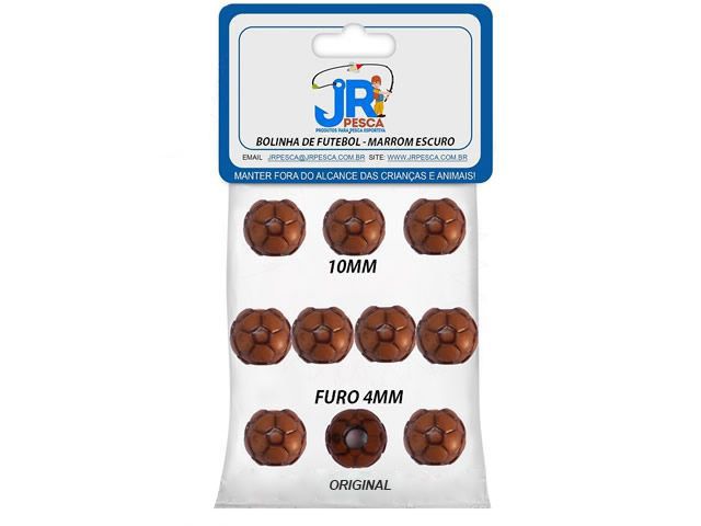 Miçanga Bolinha de Futebol Jr Pesca Marrom Escuro - 526