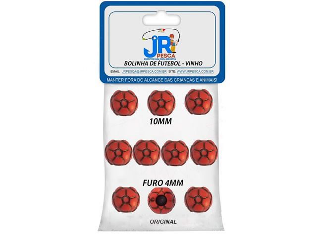 Miçanga Bolinha de Futebol Jr Pesca Vinho - 527