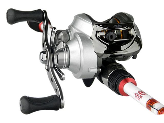 Kit Carretilha Albatroz Harpia PD Prata + Vara Albatroz Viper II 561 10-20lb 5`6 (1,68m) - Carretilha (Interiça)