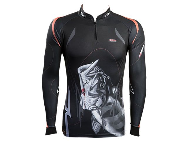 Camiseta BRK Gola Extreme Black Monster Tucunaré com Fpu 50+