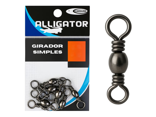 Girador Simples Alligator Cardume - Black Niquel