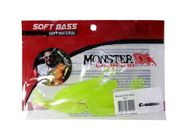 Isca Soft Monster 3X E-Shad 9cm - C/ 5UN