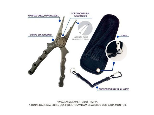 Alicate Owner Aluminum Pliers - Gex Alpliers Cinza e Prata