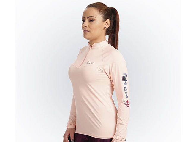 Camiseta Feminina Fishing Co Ziper - Tule