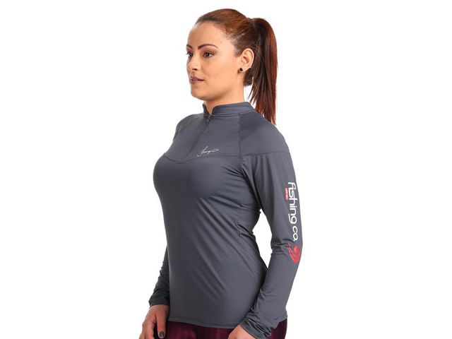 Camiseta Feminina Fishing Co Ziper - Clip