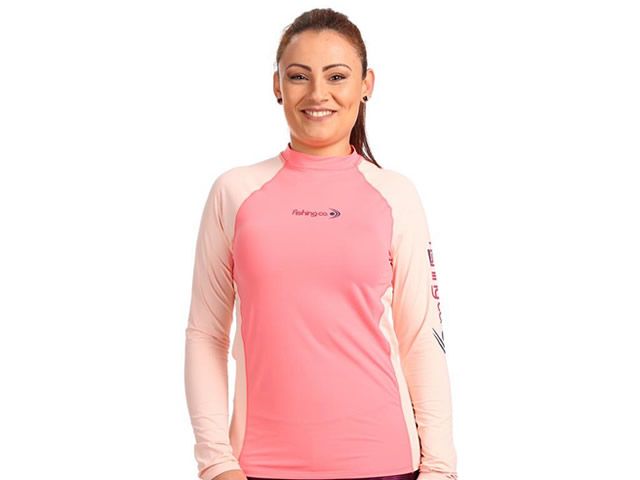 Camiseta Feminina Fishing Co com Recorte - Eletric/Tule