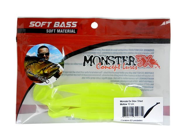 Isca Monster 3X Slow Shad 9cm - C/ 3UN