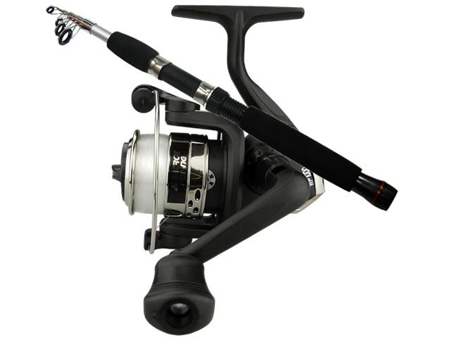 Kit Molinete Albatroz WP1000 White C/ Linha + Vara Telescópica C/ Passadores - Tilápia II 2106