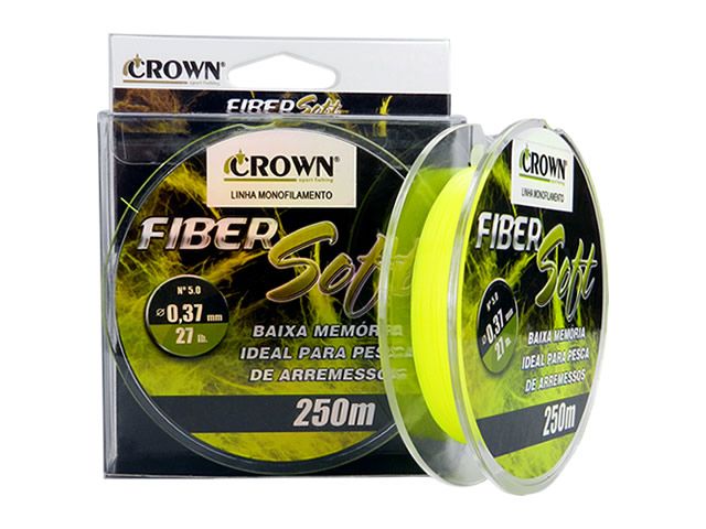 Linha Mono Crown Fiber Soft 27Lb 0,37mm 250m